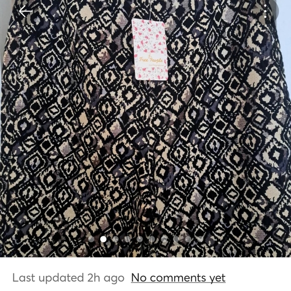 Free People  NWT Black&Gold Brocade Design Cocktail Pants sz8 - Picture 2 of 10